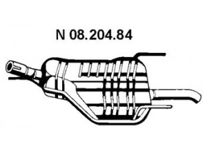 EBERSPÄCHER 08.204.84 galinis duslintuvas 
 Išmetimo sistema -> Duslintuvas
58 52 263, 58 52 439