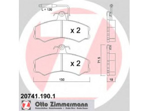 ZIMMERMANN 20741.190.1 stabdžių trinkelių rinkinys, diskinis stabdys 
 Techninės priežiūros dalys -> Papildomas remontas
9938205, 9939028, 9940092, 9941207