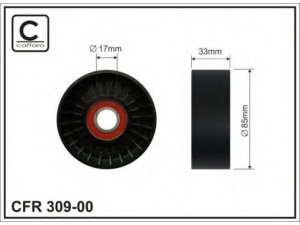 CAFFARO 309-00 kreipiantysis skriemulys, V formos rumbuotas diržas