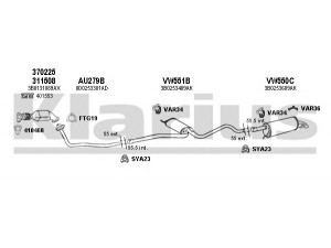 KLARIUS 930856U išmetimo sistema 
 Išmetimo sistema -> Išmetimo sistema, visa