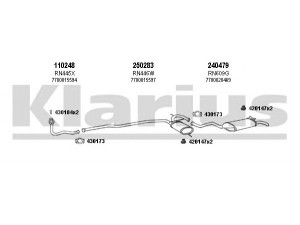 KLARIUS 720627E išmetimo sistema 
 Išmetimo sistema -> Išmetimo sistema, visa