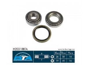 BTA H20318BTA rato guolio komplektas 
 Ašies montavimas/vairavimo mechanizmas/ratai -> Rato stebulė/montavimas -> Rato guolis
00317-33-075, 31733075, 52710-FD000