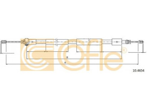 COFLE 10.4654 trosas, stovėjimo stabdys 
 Stabdžių sistema -> Valdymo svirtys/trosai
4745P5, 9633826680