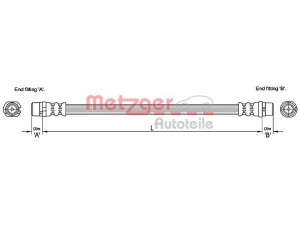 METZGER 4110251 stabdžių žarnelė 
 Stabdžių sistema -> Stabdžių žarnelės
4E0 611 707A, 4E0 611 707C