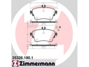 ZIMMERMANN 25326.190.1 stabdžių trinkelių rinkinys, diskinis stabdys 
 Techninės priežiūros dalys -> Papildomas remontas
006 420 48 20, 008 420 04 20