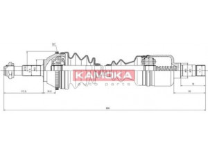 KAMOKA CT1138915A kardaninis velenas 
 Ratų pavara -> Kardaninis velenas
32727K, 3272J5, 3272J6