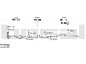BOSAL 034.960.22 išmetimo sistema 
 Išmetimo sistema -> Išmetimo sistema, visa