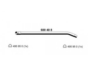 ERNST 600408 išleidimo kolektorius 
 Išmetimo sistema -> Išmetimo vamzdžiai
50 03 4 56 24