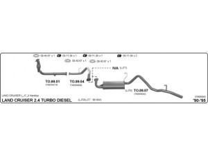 IMASAF 579000043 išmetimo sistema 
 Išmetimo sistema -> Išmetimo sistema, visa