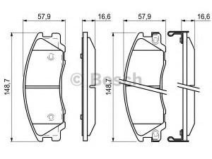 BOSCH 0 986 494 138 stabdžių trinkelių rinkinys, diskinis stabdys 
 Techninės priežiūros dalys -> Papildomas remontas
H1A0058101, 58101 H1A00, 58101 H1A10