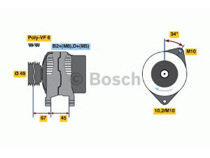 BOSCH 0 124 525 046 kintamosios srovės generatorius 
 Elektros įranga -> Kint. sr. generatorius/dalys -> Kintamosios srovės generatorius
13125525, 93175988, 93175988