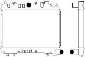 SAKURA  Automotive 1161-0301 radiatorius, variklio aušinimas