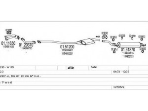MTS C210679005010 išmetimo sistema 
 Išmetimo sistema -> Išmetimo sistema, visa