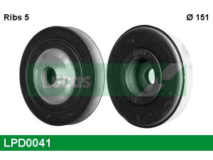LUCAS ENGINE DRIVE LPD0041 skriemulys, alkūninis velenas 
 Diržinė pavara -> Dirželio skriemulys
8200060515, 8200188912, 8200276838