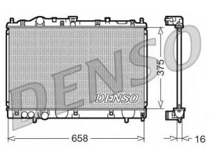 DENSO DRM45004 radiatorius, variklio aušinimas 
 Aušinimo sistema -> Radiatorius/alyvos aušintuvas -> Radiatorius/dalys
MR187961, MR204591
