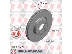 ZIMMERMANN 100.3355.20 stabdžių diskas 
 Dviratė transporto priemonės -> Stabdžių sistema -> Stabdžių diskai / priedai
8R0 615 301