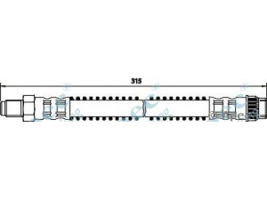 APEC braking HOS3394 stabdžių žarnelė 
 Stabdžių sistema -> Stabdžių žarnelės
480656, 96080322, 480656