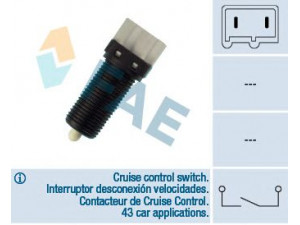 FAE 24480 stabdžių žibinto jungiklis 
 Stabdžių sistema -> Stabdžių žibinto jungiklis
T0-781615, 77 00 781 615