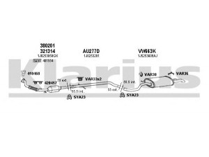 KLARIUS 790326U išmetimo sistema 
 Išmetimo sistema -> Išmetimo sistema, visa
