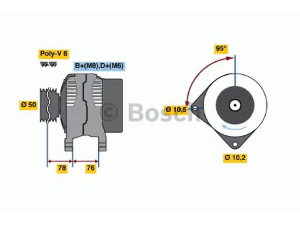 BOSCH 0 120 485 048 kintamosios srovės generatorius 
 Elektros įranga -> Kint. sr. generatorius/dalys -> Kintamosios srovės generatorius
12 31 1 730 580, 12 31 1 730 602