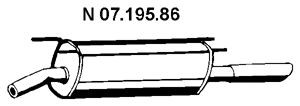 EBERSPÄCHER 07.195.86 galinis duslintuvas 
 Išmetimo sistema -> Duslintuvas
58 52 848, 58 52 931