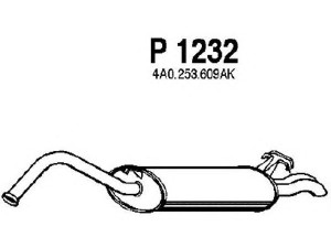 FENNO P1232 galinis duslintuvas 
 Išmetimo sistema -> Duslintuvas
4A0253609AK