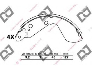 DJ PARTS BS1398 stabdžių trinkelių komplektas 
 Techninės priežiūros dalys -> Papildomas remontas
5320056810, 5320056821, 5320056A00