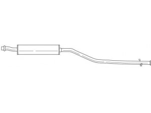 AKS DASIS SG20460 vidurinis duslintuvas 
 Išmetimo sistema -> Duslintuvas
1717G3