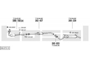 BOSAL 066.575.10 išmetimo sistema 
 Išmetimo sistema -> Išmetimo sistema, visa