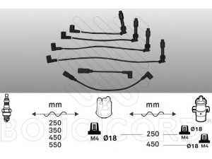 BOUGICORD 4156 uždegimo laido komplektas 
 Kibirkšties / kaitinamasis uždegimas -> Uždegimo laidai/jungtys
16 12 505, 16 12 507