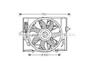 AVA QUALITY COOLING BW7504 ventiliatorius, radiatoriaus 
 Aušinimo sistema -> Oro aušinimas
17427514182, 17427524881, 7524881