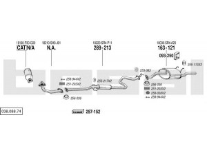 BOSAL 038.088.74 išmetimo sistema 
 Išmetimo sistema -> Išmetimo sistema, visa