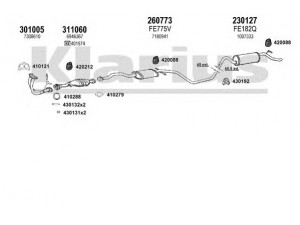 KLARIUS 361151E išmetimo sistema 
 Išmetimo sistema -> Išmetimo sistema, visa