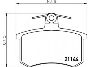 HELLA 8DB 355 017-951 stabdžių trinkelių rinkinys, diskinis stabdys 
 Techninės priežiūros dalys -> Papildomas remontas
60743565, 60743578, 60760120, 77362187