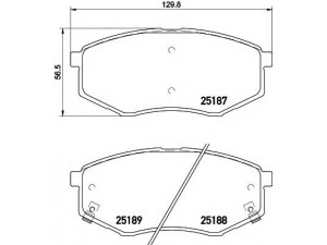 HELLA 8DB 355 019-791 stabdžių trinkelių rinkinys, diskinis stabdys 
 Techninės priežiūros dalys -> Papildomas remontas
581011KA00, 581012SA00, 58101B2A10