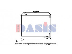 AKS DASIS 120110N radiatorius, variklio aušinimas 
 Aušinimo sistema -> Radiatorius/alyvos aušintuvas -> Radiatorius/dalys
1165010901, 1165011101, A1165010901