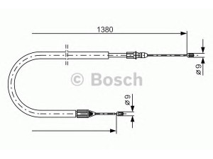BOSCH 1 987 477 776 trosas, stovėjimo stabdys 
 Stabdžių sistema -> Valdymo svirtys/trosai
60 00 073 539