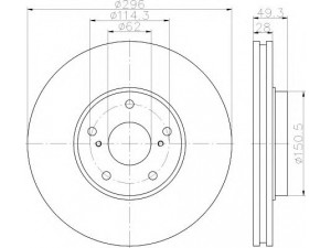 HELLA 8DD 355 115-981 stabdžių diskas 
 Stabdžių sistema -> Diskinis stabdys -> Stabdžių diskas
4351248020, 4351248031, 4351248050