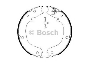 BOSCH 0 986 487 710 stabdžių trinkelių komplektas, stovėjimo stabdis 
 Stabdžių sistema -> Rankinis stabdys
MN150861, MR535718