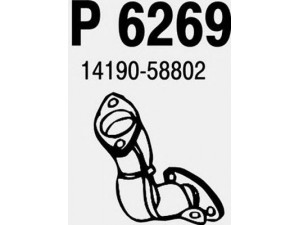 FENNO P6269 išleidimo kolektorius 
 Išmetimo sistema -> Išmetimo vamzdžiai
BM70278, 14250-58B02