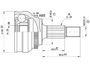 OPEN PARTS CVJ5125.10 jungčių komplektas, kardaninis velenas 
 Ratų pavara -> Sujungimai/komplektas
431498099D, 431498099DX, 431498099F