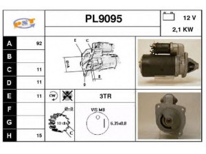 SNRA PL9095 starteris