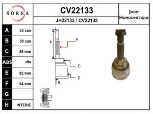 EAI CV22133K jungčių komplektas, kardaninis velenas
MI-06-02