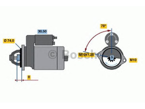 BOSCH 0 001 107 079 starteris 
 Elektros įranga -> Starterio sistema -> Starteris
28100-0E010