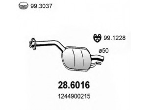 ASSO 28.6016 vidurinis duslintuvas 
 Išmetimo sistema -> Duslintuvas
1244900015, 1244900215, 1244900815