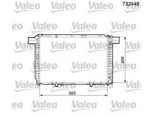 VALEO 732448 radiatorius, variklio aušinimas 
 Aušinimo sistema -> Radiatorius/alyvos aušintuvas -> Radiatorius/dalys
1295000103