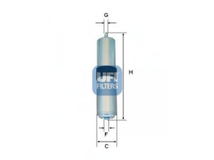 UFI 31.857.01 kuro filtras 
 Techninės priežiūros dalys -> Papildomas remontas
13327823413