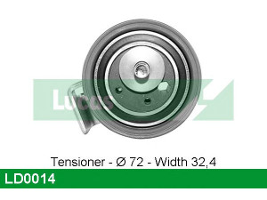 LUCAS ENGINE DRIVE LD0014 įtempiklio skriemulys, paskirstymo diržas
058109243C, 058109243E