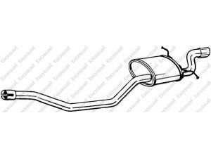 BOSAL 280-197 galinis duslintuvas 
 Išmetimo sistema -> Duslintuvas
