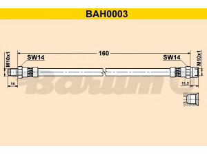 BARUM BAH0003 stabdžių žarnelė 
 Stabdžių sistema -> Stabdžių žarnelės
437 611 775, 893 611 775 A, 437 611 775